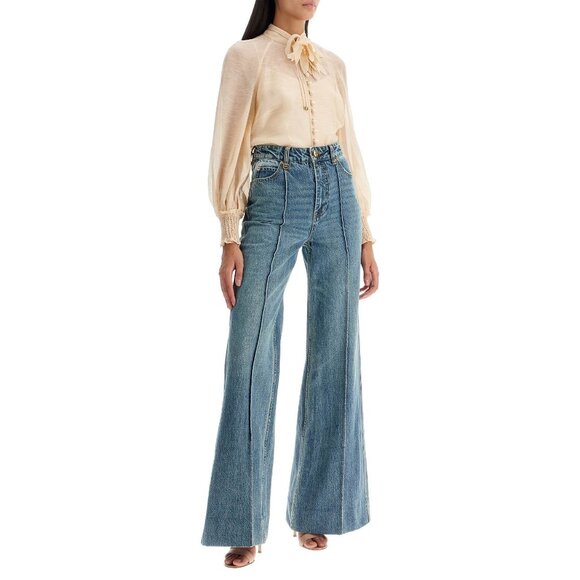 Zimmermann Wide Leg Jeans in Light Blue, size 26 - Picture 9 of 10